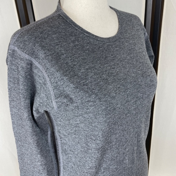 L.L.Bean Two-Layer Cotton Wool Base Layer Long Sleeve Shirt Heather Gray Size L - Picture 3 of 12